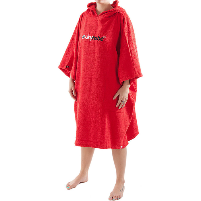 2019 Dryrobe Short Sleeve Towel Changing Robe / Poncho - Medium in Red OLD LISTING