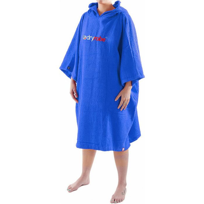 2019 Dryrobe Short Sleeve Towel Changing Robe / Poncho - Medium in Royal Blue OLD LISTING