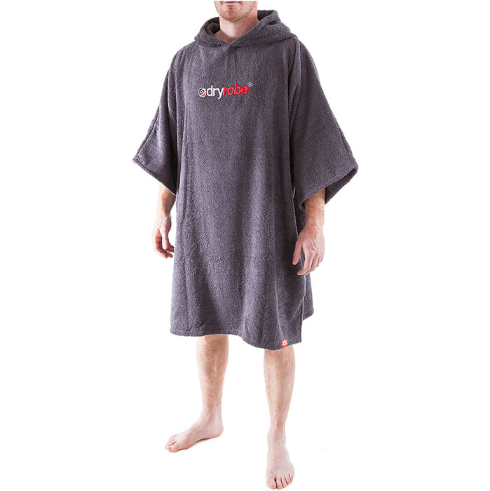 2019 Dryrobe Short Sleeve Towel Changing Robe / Poncho - Medium in Slate Grey OLD LISTING