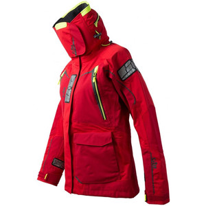 2024 Gill Womens OS1 Offshore Ocean Jacket & Trouser Combi Set - Red / Graphite