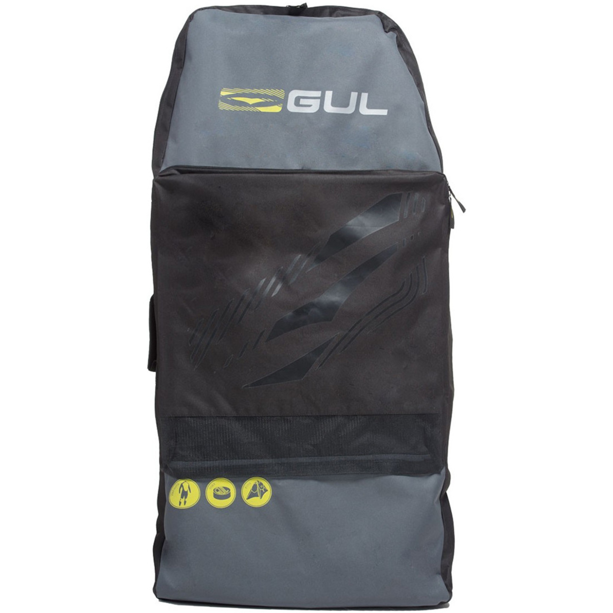 2021 Gul Arica Bodyboard Bag in Black / Yellow LU0127B2 Boardsports