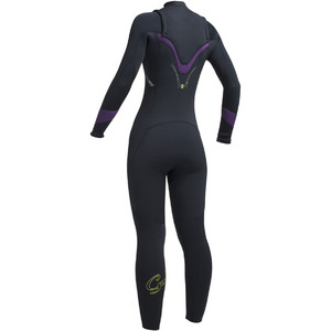 Gul Ladies Response FX 5/4mm Chest Zip Wetsuit BLACK / MULBERRY RE1265 - 2ND