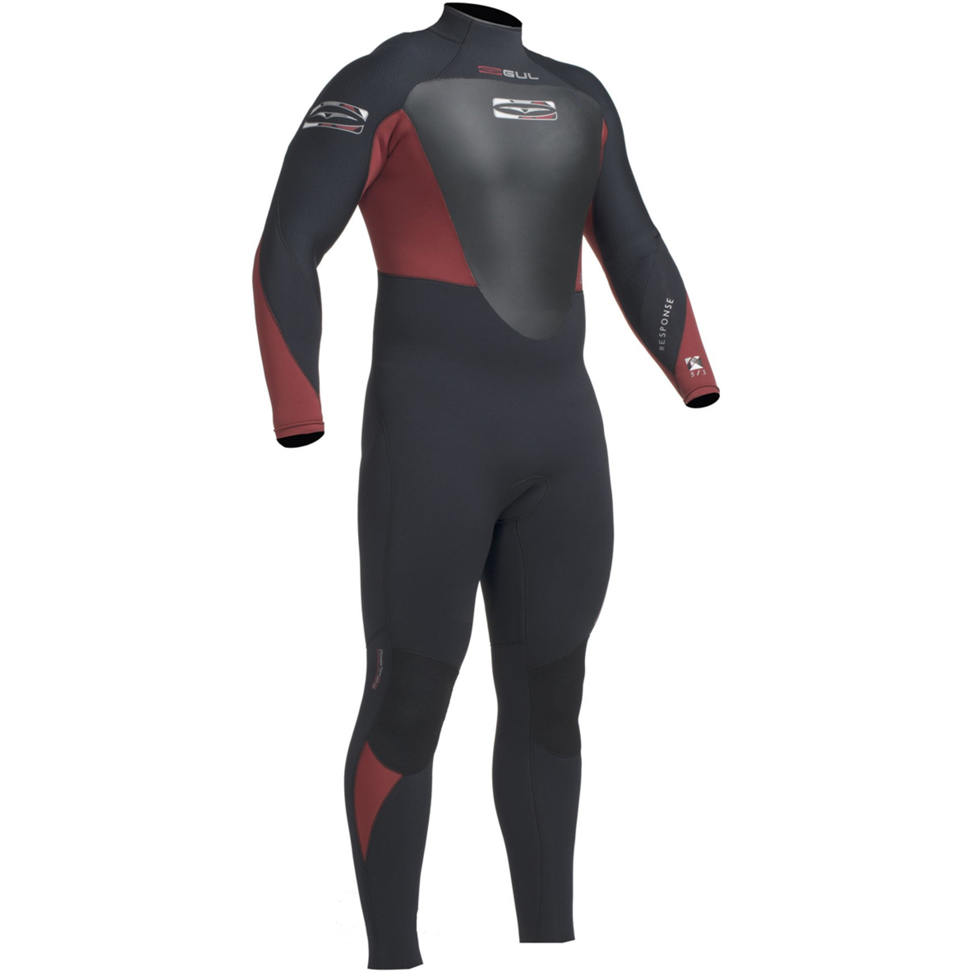 GUL Response Neoprenanzug 5/3 Mm – Mit Rückenzip, Navy/Rot, Für Wassersport