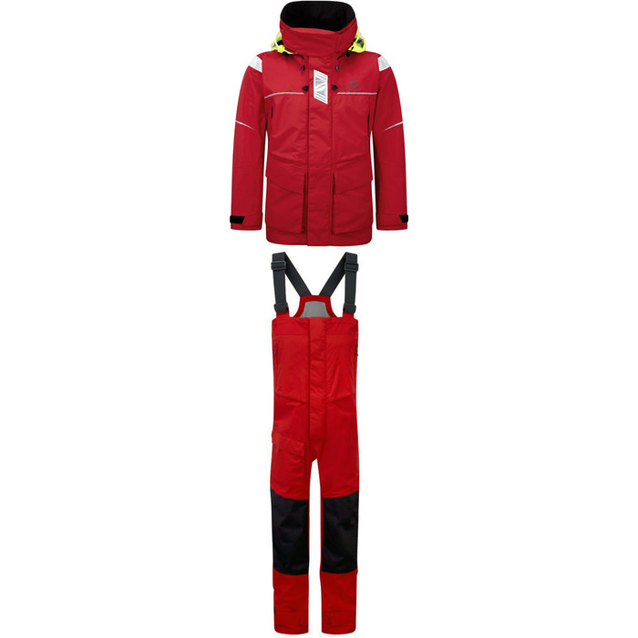Henri Lloyd Transocean Offshore Jacket Y00350 + Trouser Y10158 Combi Set Red