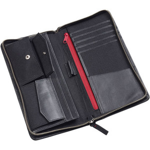 Musto Evolution Leather Travel Wallet BLACK AE0800