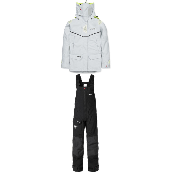 Musto Womens MPX Goretex Offshore Jacket SM151W3 & Trouser SM1520 Combi Set PLATINUM / BLACK