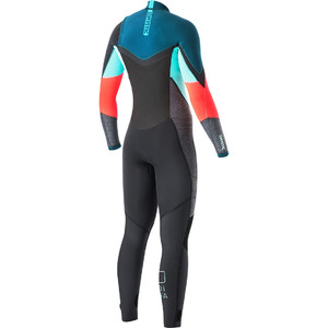 Mystic Diva Ladies 5/3mm Chest Zip Wetsuit Teal 170055 - USED ONCE