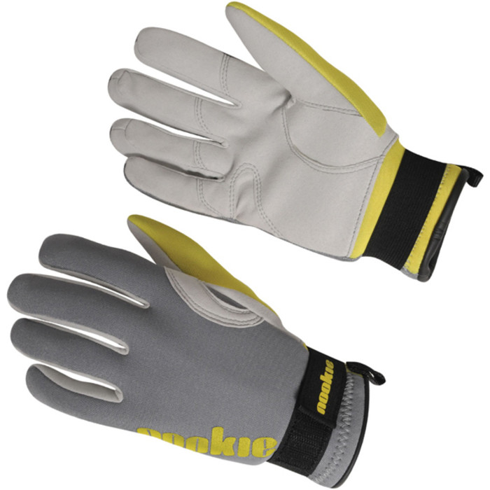 2020 Nookie Amara 2mm Neoprene Gloves GREY / YELLOW NE33