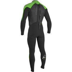 O'Neill Epic 3/2mm Back Zip GBS Wetsuit BLACK / DAY GLO 4211
