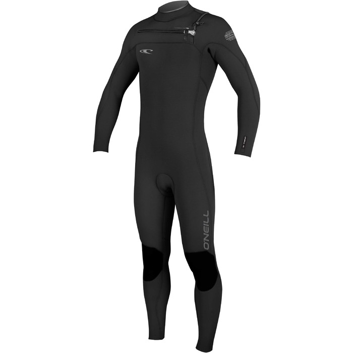 O'Neill Hyperfreak 4/3mm Chest Zip Wetsuit BLACK / GRAPHITE 4923 - USED ONCE