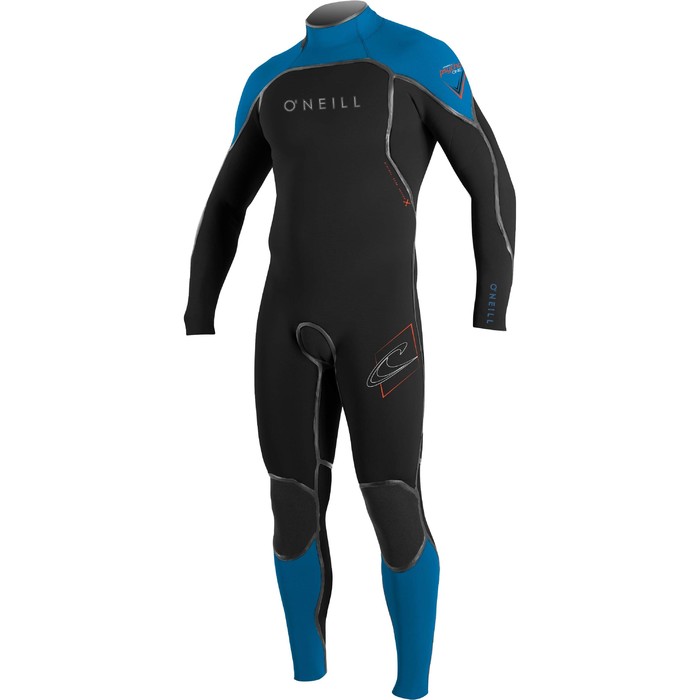 O'Neill Psycho One 3/2mm Back Zip Wetsuit BLACK / BLUE / RED 4393