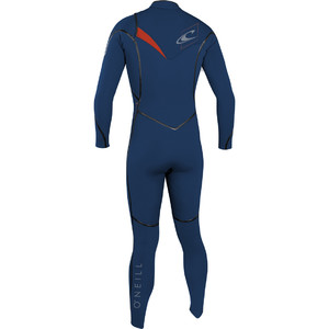 O'Neill Psycho One 3/2mm Chest Zip Wetsuit NAVY / RED 4588