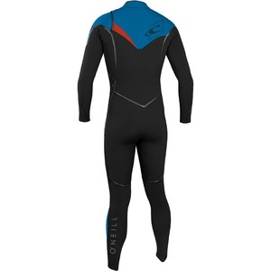 O'Neill Psycho One 5/4mm Chest Zip Wetsuit BLACK / BLUE / RED 4593