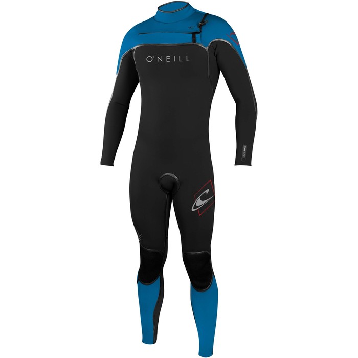 O'Neill Psycho One 5/4mm Chest Zip Wetsuit BLACK / BLUE / RED 4593