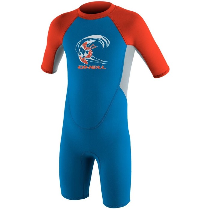 O'Neill Toddler Reactor 2mm Back Zip Shorty BLUE / GREY / RED 4867