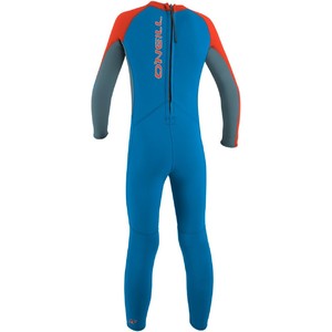 O'Neill Toddler Reactor 2mm Back Zip Wetsuit BLUE / NEON RED 4868