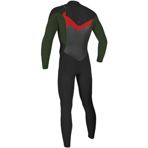 O'Neill Youth O'Riginal 5/4mm Chest Zip Wetsuit BLACK / OLIVE / RED 4999
