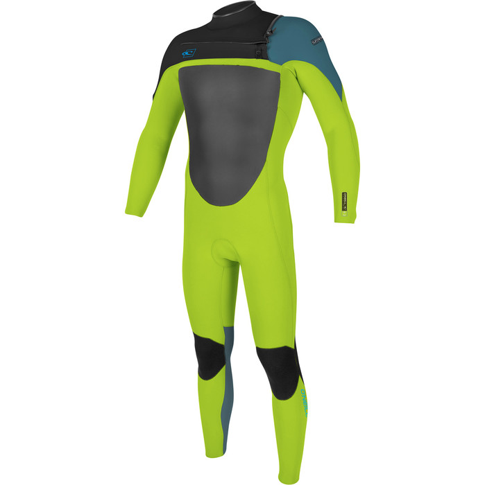 O'Neill Youth Superfreak 3/2mm Chest Zip Wetsuit LIME / BLACK / BLUE 4774