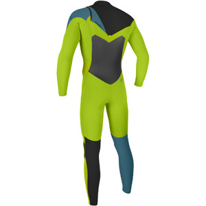 O'Neill Youth Superfreak 3/2mm Chest Zip Wetsuit LIME / BLACK / BLUE 4774