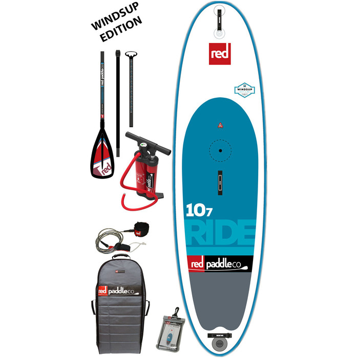 Red Paddle Co 10'7 Ride WINDSUP Inflatable Stand Up Paddle Board & Bag, Pump, Paddle & LEASH