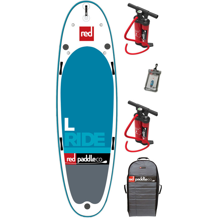 Red Paddle Co 14'0 Ride L Inflatable Stand Up Paddle Board + Bag & Pump x2