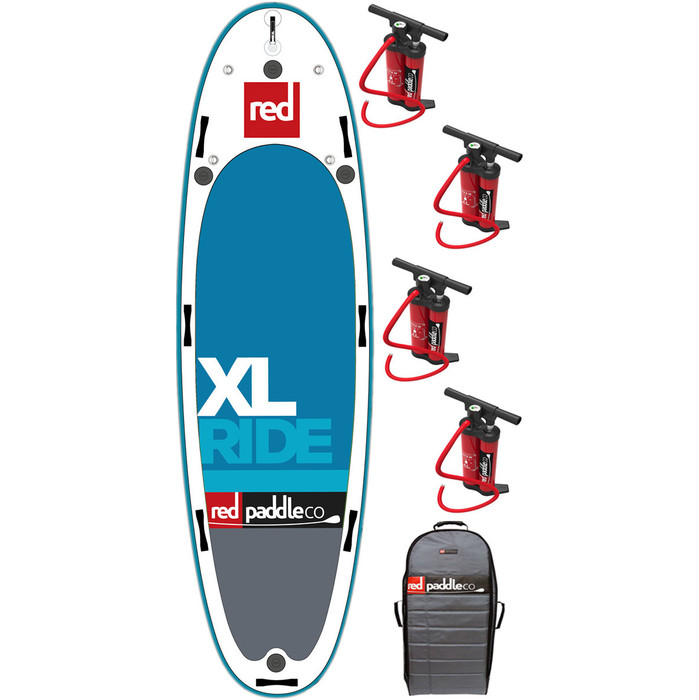 Red Paddle Co 17'0 Ride XL Inflatable Stand Up Paddle Board + Bag & Pump x4