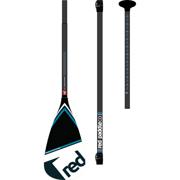 Red Paddle Co Carbon / Nylon Vario Travel 3 Piece SUP Paddle - Cam Lock - Black Handle 167-220cm