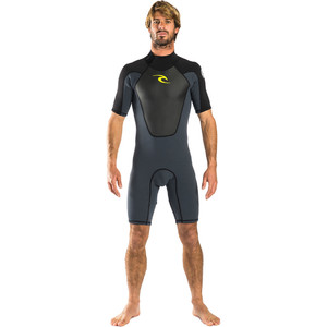 Rip Curl Omega 1.5mm Back Zip Spring Shorty Wetsuit CHARCOAL WSP6CM