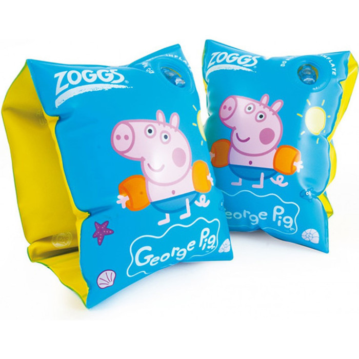 Zoggs George Pig Armbands 2-6 Years BLUE 382220