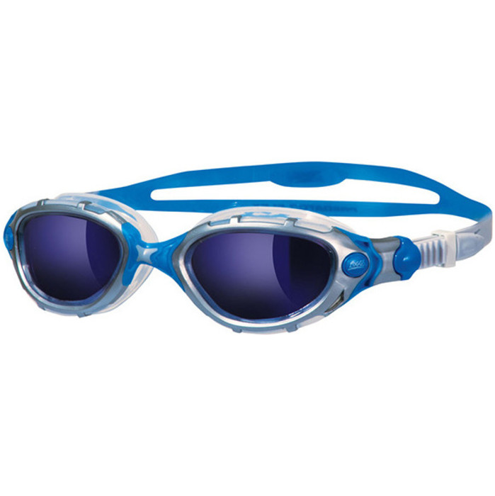 Zoggs Predator Flex Mirror Adult Swimming Goggles - Blue / Silver 322848