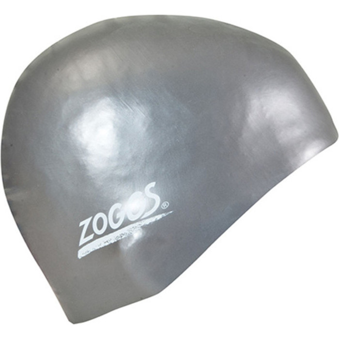 Zoggs Silicone Easy-Fit Swimming Cap Silver 300624