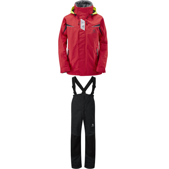 Henri Lloyd Wave Inshore Jacket Y00353 & Hi-Fit Trousers Y10162 COMBI SET RED / BLACK