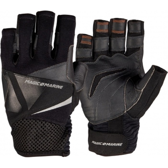 2021 Magic Marine Short Finger Ultimate Sailing Gloves Black 180006