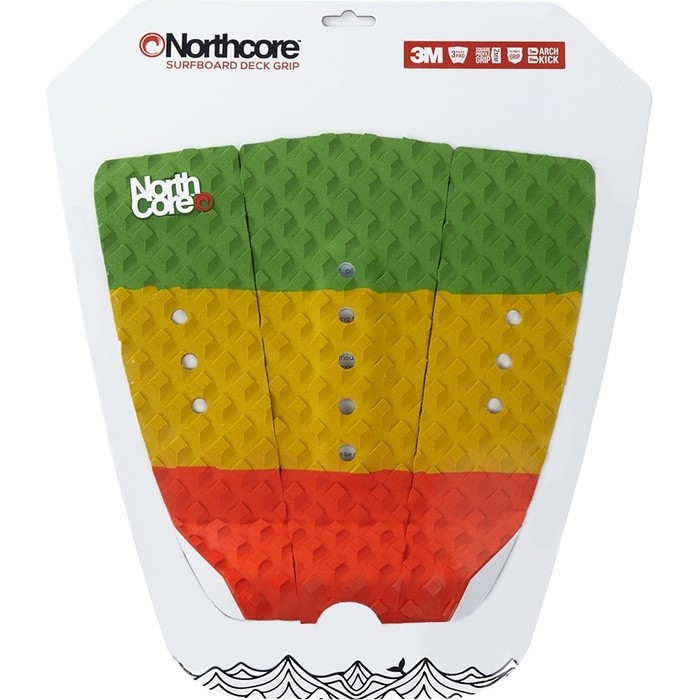 2021 Northcore Ultimate Grip Deck Pad The Rasta Red / Green / Yellow NOCO63G