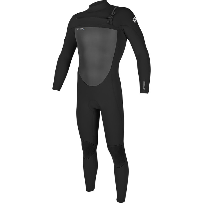 2022 O'Neill Mens Epic 4/3mm Chest Zip Wetsuit 5354 - Black