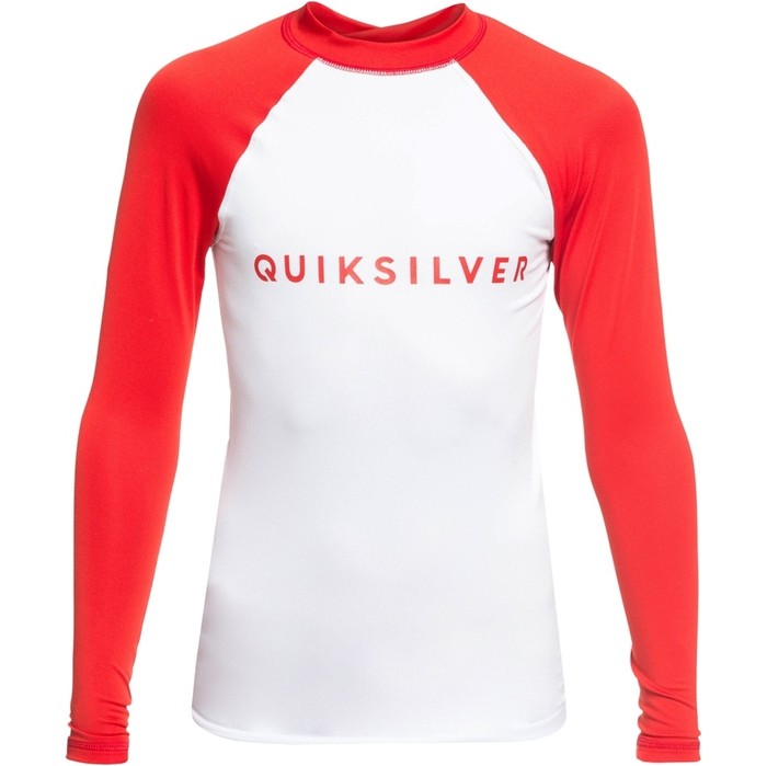 2019 Quicksilver Boys Always There LS Rash Vest High Risk Red EQBWR03077