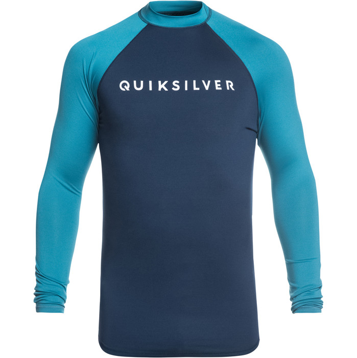 2019 Quiksilver Always There Long Sleeve Rash Vest Medieval Blue EQYWR03143
