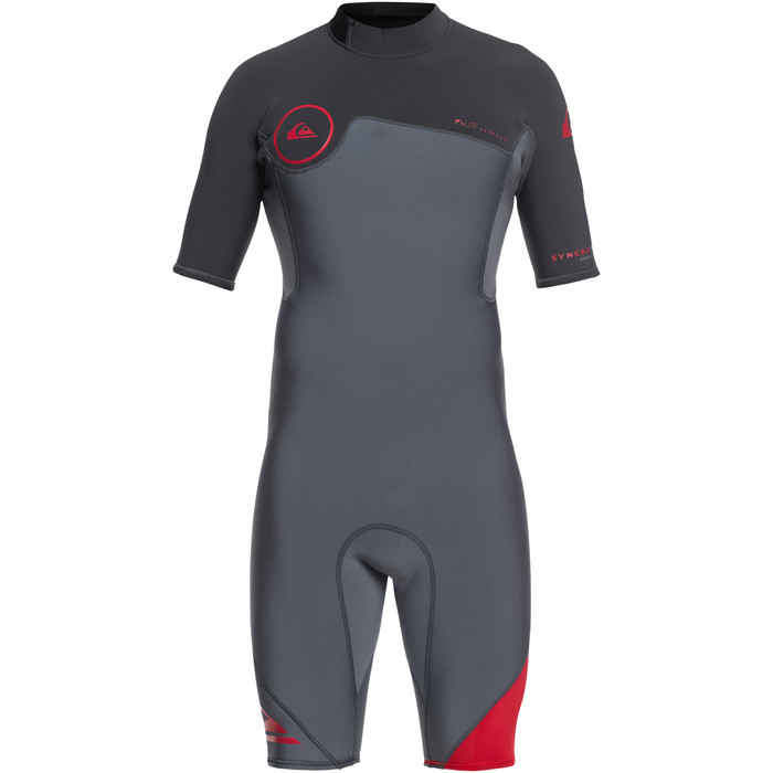 2019 Quiksilver Syncro Series 2mm Back Zip Shorty Wetsuit Ash / Graphite EQYW503006