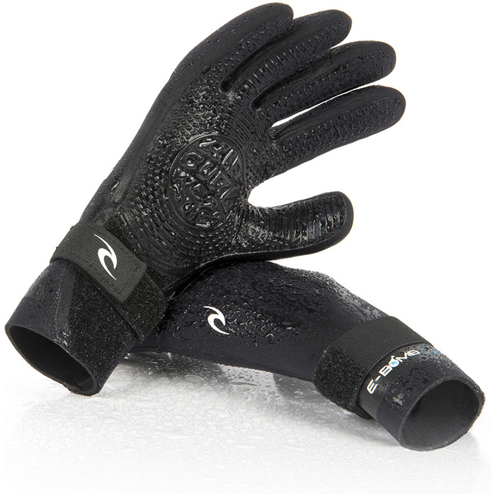 2022 Rip Curl E-Bomb 2mm 5 Finger Neoprene Gloves Black WGL5SE