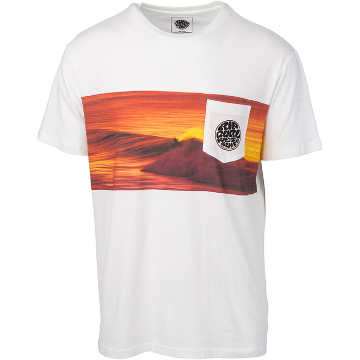 2019 Rip Curl Mens Action Original Surfer T-Shirt White CTEDA5