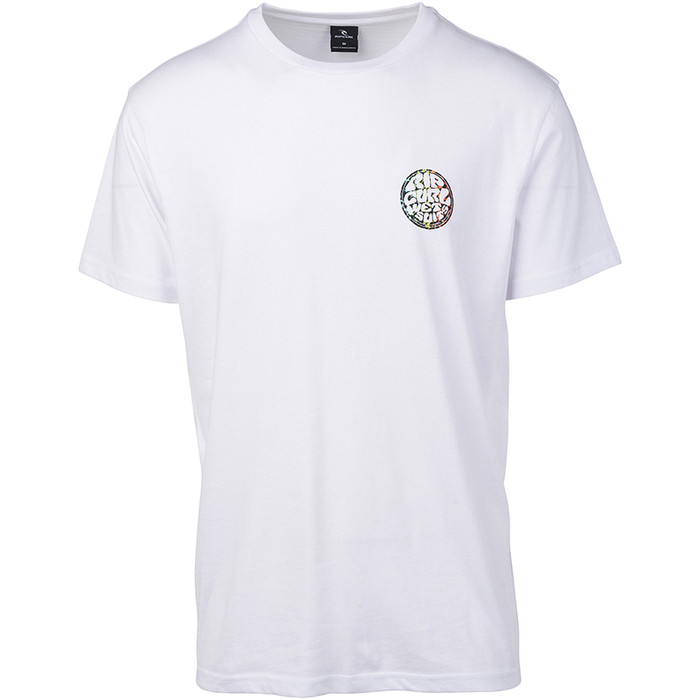 2019 Rip Curl Mens Rider T-Shirt Optical White CTEIK5
