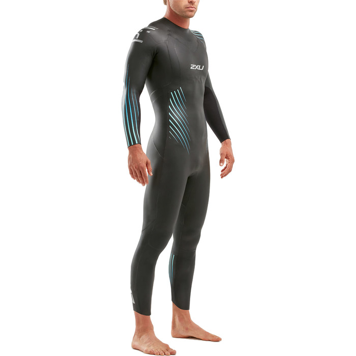 2022 2XU Mens P:1 Propel Triathlon Wetsuit MW4991C - Black / Blue Ombre