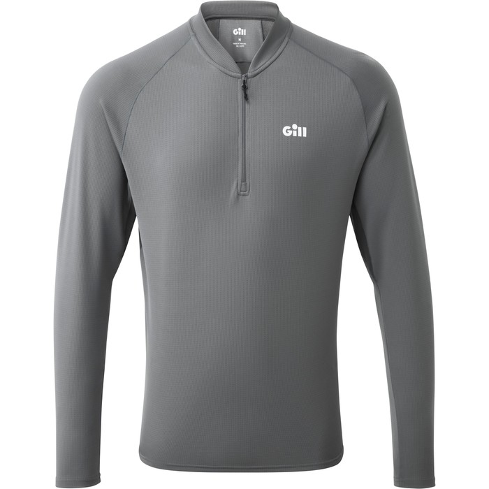 2021 Gill Mens Millbrook Zip T-Shirt 1107 - Steel Grey