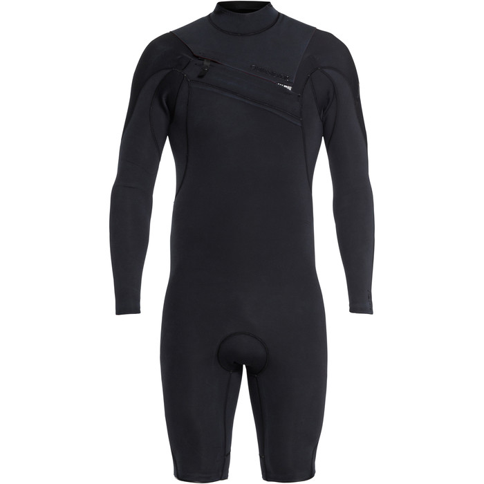 2021 Quiksilver Mens Highline Limited 2mm Chest Zip Shorty Wetsuit EQYW403012 - Black