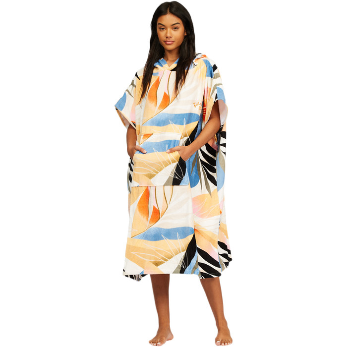 2021 Billabong Womens Hooded Towel Change Robe / Poncho Z4BR40  - Heat Wave