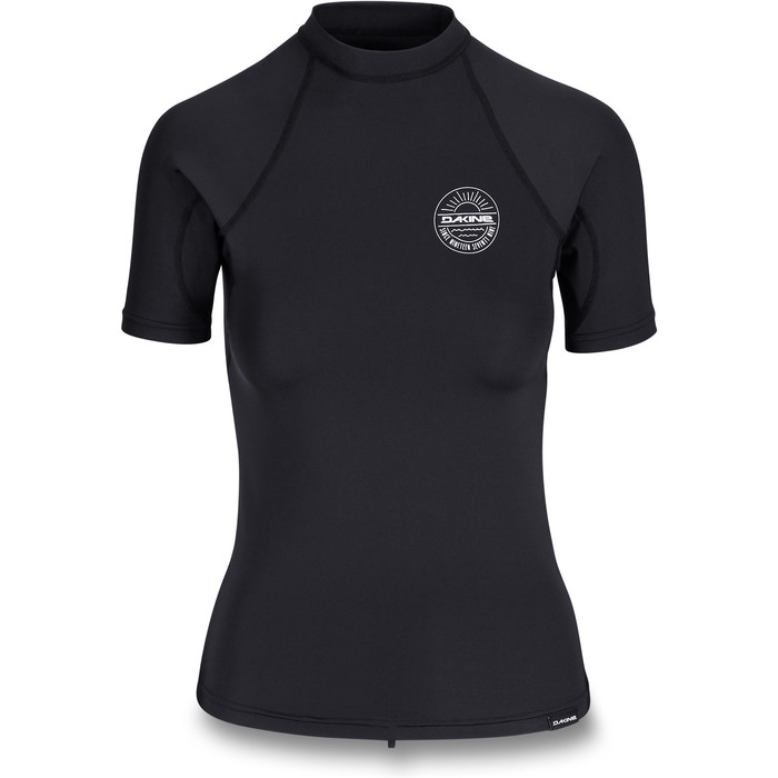 2020 Dakine Womens Flow Snug Fit Short Sleeve Rash Vest D10002332 - Black