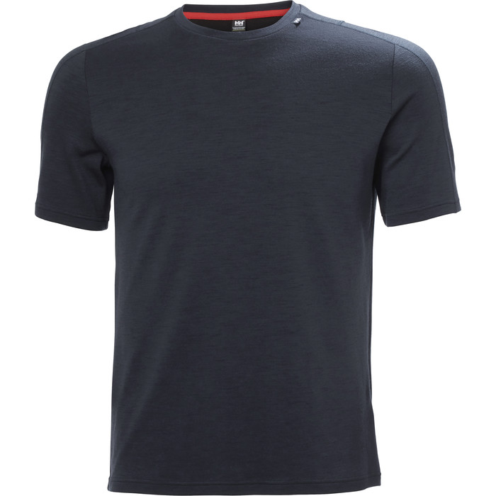 2022 Helly Hansen Mens Lifa Merino Lightweight T-Shirt 48101 - Navy