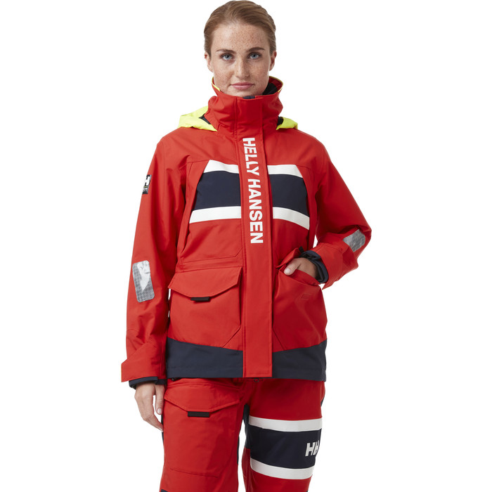 2022 Helly Hansen Womens Salt Coastal Jacket 30344 - Alert Red