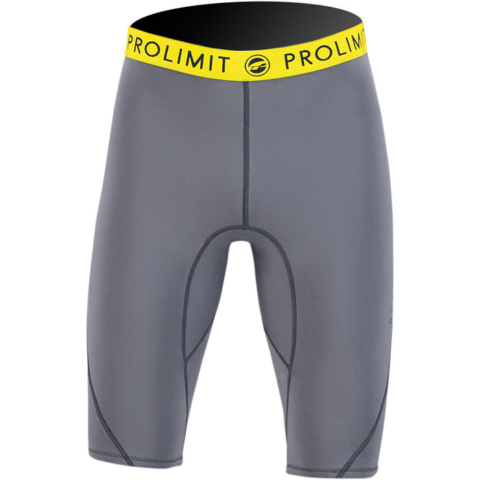 2021 Prolimit Mens Airmax 1.5mm Wetsuit SUP Shorts 14500 - Grey / Black / Yellow
