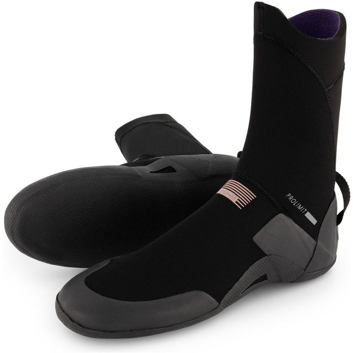 2021 Prolimit Womens Pure 5.5mm Round Toe Wetsuit Boots 10500 - Black
